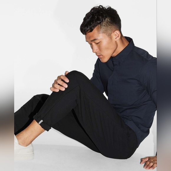 Lululemon Commission Pant Slim Warpstreme 34" Black Pants Mens Size 30 Active - Picture 9 of 9